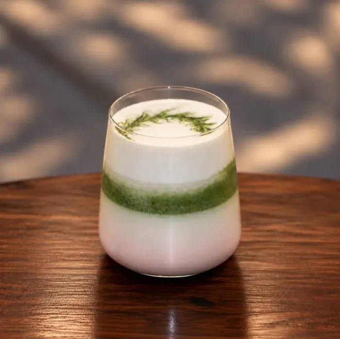 Hot strawberry matcha