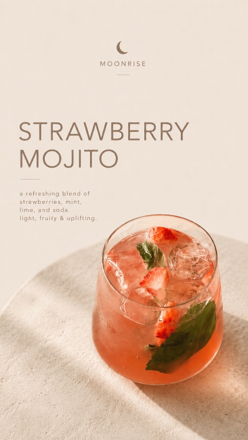 fresh strawberry mojito